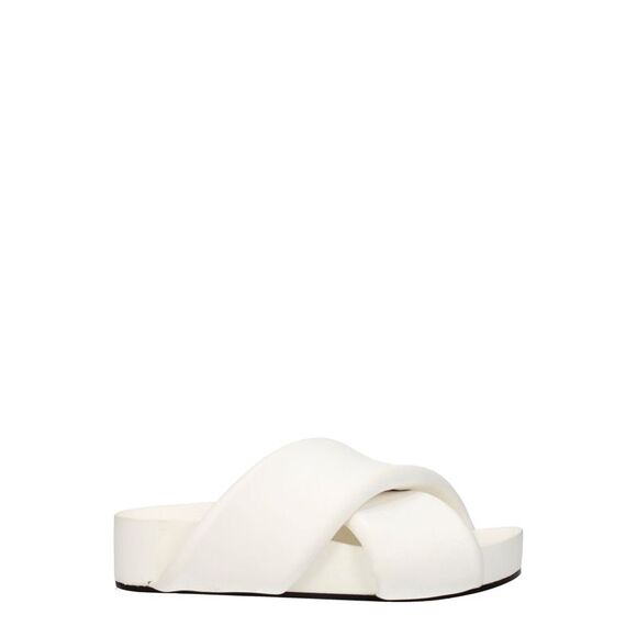 Jil Sander White Leather Women\'s Slippers